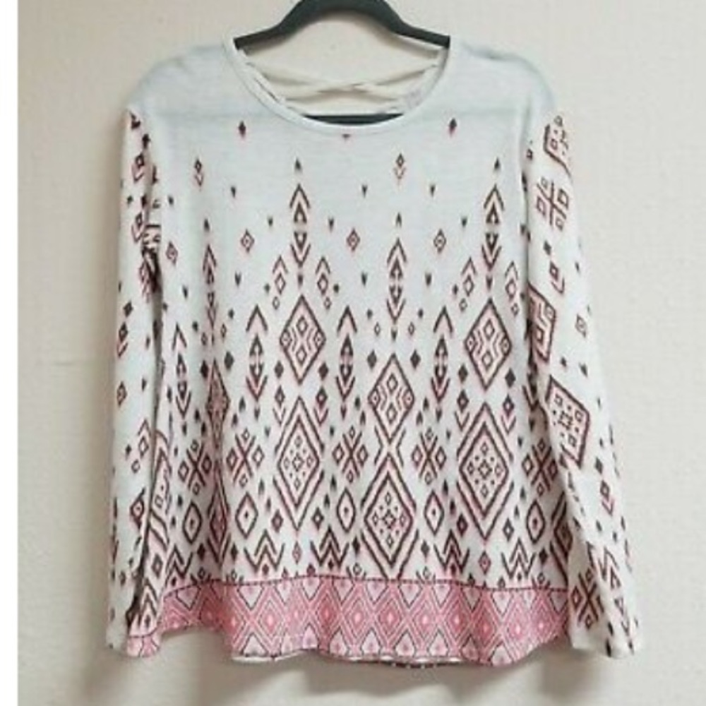 Justice Long-Sleeve Criss-Cross Back Sweater 14